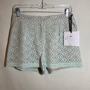 Victoria Beckham for Target Mint Green Pleated Lace Shorts